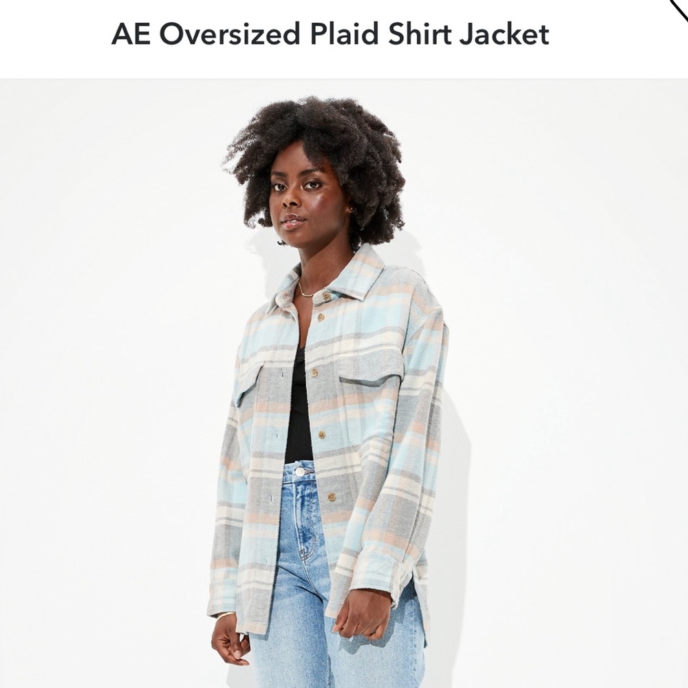 American Eagle Outfitters Plaid Shirt Jacket